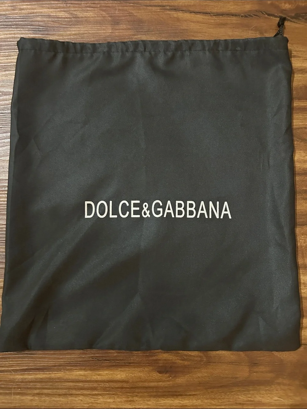 Dolce & Gabbana Black Logo Drawstring Dust Bag